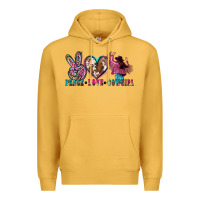 Mustard peace love cowgirl Premium Hoodie - Zillion Design Studio