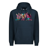 Navy peace love cowgirl Premium Hoodie - Zillion Design Studio