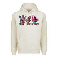 Oatmeal Heather peace love cowgirl Premium Hoodie - Zillion Design Studio