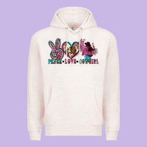 Peace Love Cowgirl Premium Hoodie Designed By Zillion Design Studio