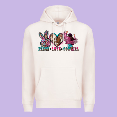 Peace Love Cowgirl Premium Hoodie Designed By Zillion Design Studio