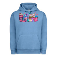 Pigment Pebble Blue nail hustler coffee cups Urban Hoodie - texasbilliewilder