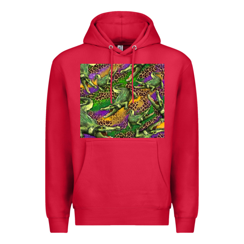 Mardi Gras Louisiana Crocodile Leopard Premium Hoodie by RanaPortraitStore | Teevron