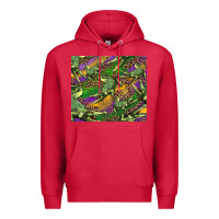 Cardinal mardi gras louisiana crocodile leopard Premium Hoodie - RanaPortraitStore