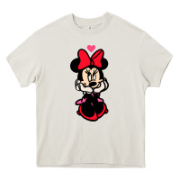 Cream Minnie Mouse Heavy Core Tee - CowhideDigitalArt