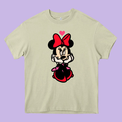 Minnie Mouse Heavy Core Tee Designed By Cowhidedigitalart