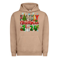 Pigment Burro family christmas 2024 Urban Hoodie - Zillion Design Studio