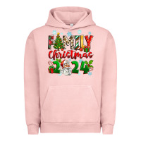 Pigment Salmon family christmas 2024 Urban Hoodie - Zillion Design Studio