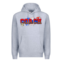 Heather Grey coach Premium Hoodie - texasbilliewilder