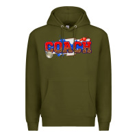Army Green coach Premium Hoodie - texasbilliewilder