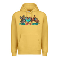 Antique Gold peace love cowboy Premium Hoodie - Zillion Design Studio