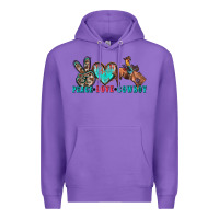 Purple peace love cowboy Premium Hoodie - Zillion Design Studio