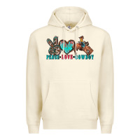 Sandshell peace love cowboy Premium Hoodie - Zillion Design Studio