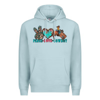 Blue Mist peace love cowboy Premium Hoodie - Zillion Design Studio