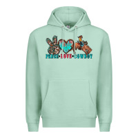 Seafoam peace love cowboy Premium Hoodie - Zillion Design Studio