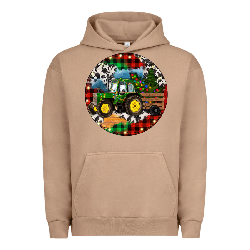Christmas Farm Tractor Urban Hoodie by RanaPortraitStore | Teevron