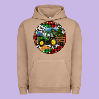 Urban Hoodie Christmas Farm Tractor