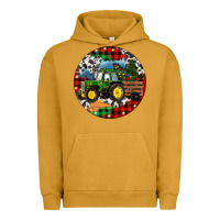 Pigment Peanut Butter Christmas Farm Tractor Urban Hoodie - RanaPortraitStore