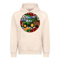 Sandshell Christmas Farm Tractor Urban Hoodie - RanaPortraitStore