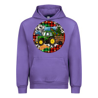 Tulip Christmas Farm Tractor Urban Hoodie - RanaPortraitStore