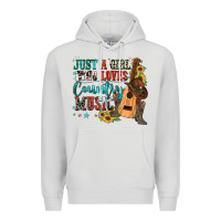 Dove Grey just a girl who loves country music Premium Hoodie - Zillion Design Studio