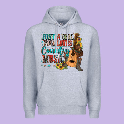 Just A Girl Who Loves Country Music Premium Hoodie Designed By Zillion Design Studio