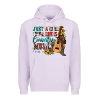 Lilac just a girl who loves country music Premium Hoodie - Zillion Design Studio