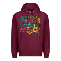 Burgundy just a girl who loves country music Premium Hoodie - Zillion Design Studio