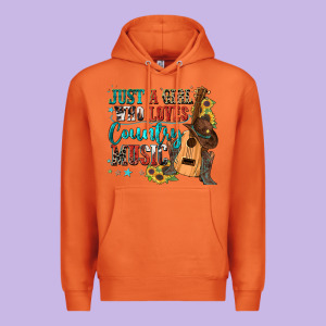 Just A Girl Who Loves Country Music Premium Hoodie Designed By Zillion Design Studio