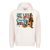 Pale Pink just a girl who loves country music Premium Hoodie - Zillion Design Studio