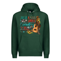 Sports Green just a girl who loves country music Premium Hoodie - Zillion Design Studio