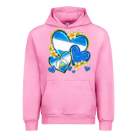 Fuchsia Pink nicaragua hearts Urban Hoodie - texasbilliewilder