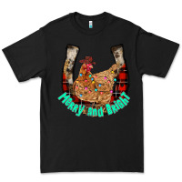 Black horseshoe chicken Premium Tee - CowhideDigitalArt