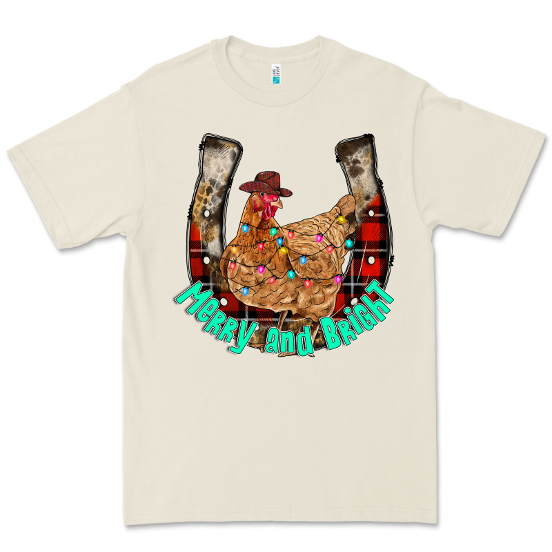 Horseshoe Chicken Premium Tee by CowhideDigitalArt | Teevron