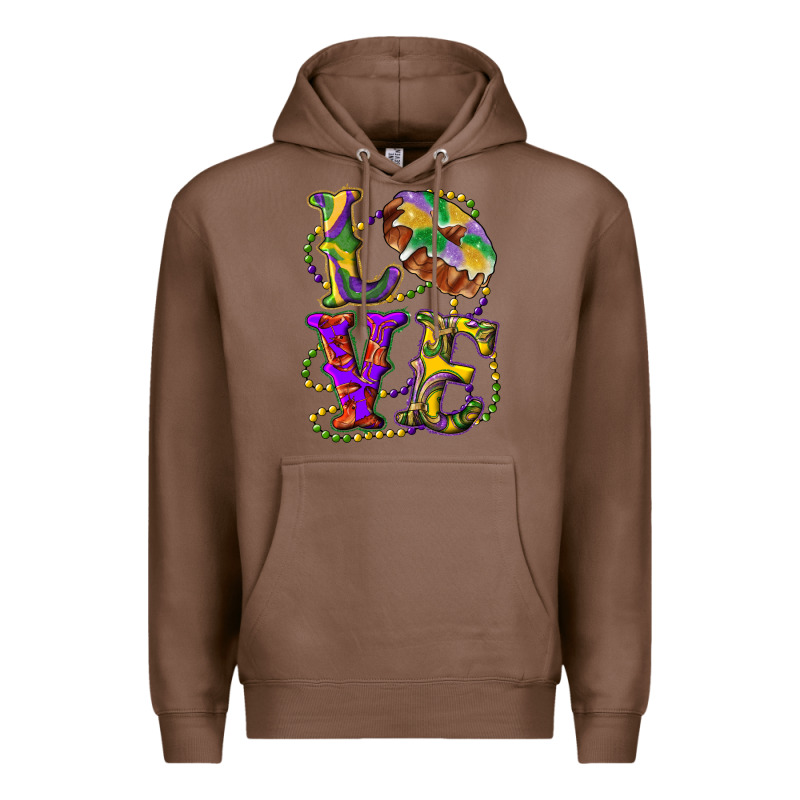 Mardi Gras Love With King Cake Premium Hoodie by RanaPortraitStore | Teevron