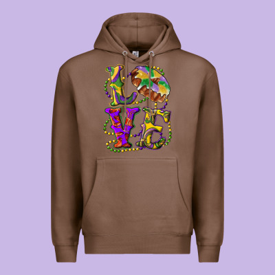 Mardi Gras Love With King Cake Premium Hoodie Designed By Ranaportraitstore