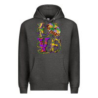 Charcoal Heather Mardi Gras Love With King Cake Premium Hoodie - RanaPortraitStore