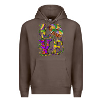 Coffee Mardi Gras Love With King Cake Premium Hoodie - RanaPortraitStore