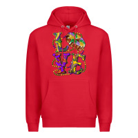 Red Mardi Gras Love With King Cake Premium Hoodie - RanaPortraitStore