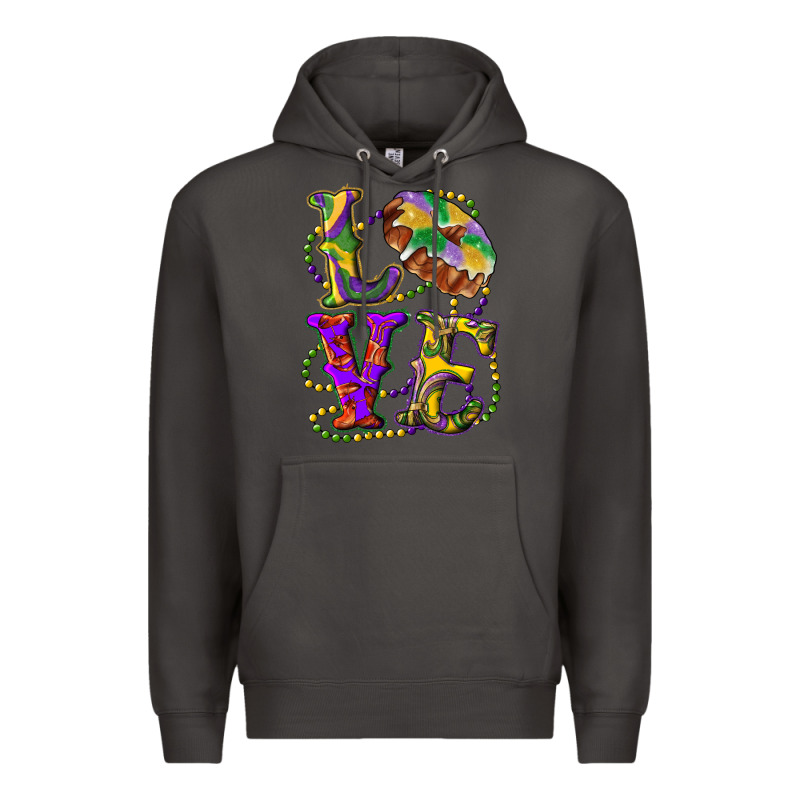 Mardi Gras Love With King Cake Premium Hoodie by RanaPortraitStore | Teevron