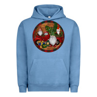 Pigment Pebble Blue Gnome Truck Christmas Urban Hoodie - RanaPortraitStore