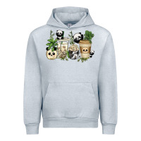 Heather Grey panda coffee cups Urban Hoodie - texasbilliewilder