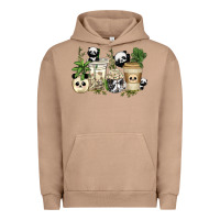 Pigment Burro panda coffee cups Urban Hoodie - texasbilliewilder