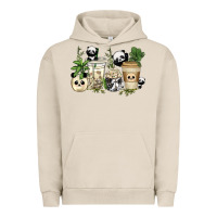Pigment French Oak panda coffee cups Urban Hoodie - texasbilliewilder
