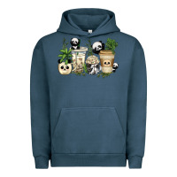 Pigment Midnight Navy panda coffee cups Urban Hoodie - texasbilliewilder