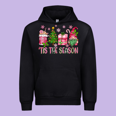 Urban Hoodie pink christmas 'tis the season gnome