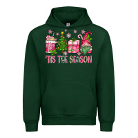 Forest Green pink christmas 'tis the season gnome Urban Hoodie - Zillion Design Studio
