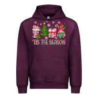 Mauve Wine pink christmas 'tis the season gnome Urban Hoodie - Zillion Design Studio