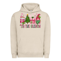 Pigment French Oak pink christmas 'tis the season gnome Urban Hoodie - Zillion Design Studio