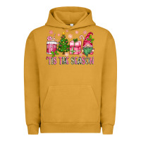 Pigment Peanut Butter pink christmas 'tis the season gnome Urban Hoodie - Zillion Design Studio